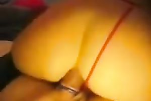 My white women pulls her G-string off and lets me smash her asshole