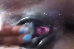 Delicious loose brown wet crack shown on cam closeup