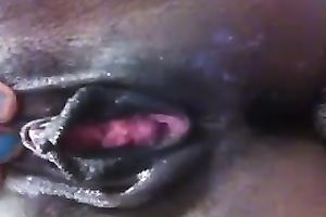 Delicious loose brown wet crack shown on cam closeup