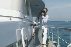 Busty and excited hottie seduces a ship captain