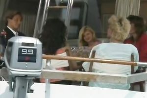 Busty and excited hottie seduces a ship captain