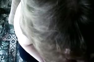 Mature thick white white bitch blowing my dick in the afternoon