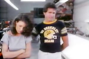 Bosomy golden-haired head dirt gives worthy ramrod engulf to her concupiscent guest outdoors