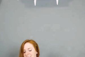 Pretty Redhead Chick Moans Loud