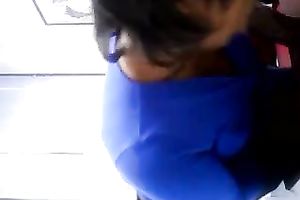 Sucking a lengthy dark sex-toy out of using my hands on livecam