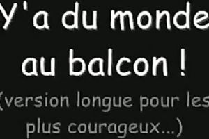 Watch me fucking my co-worker's pussy on the balcony