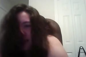 I asked my dark college friend to fuck me hard on livecam