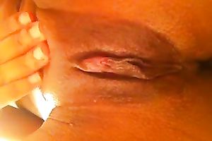 My moist Africa fairy gently diddles her snatch with hands