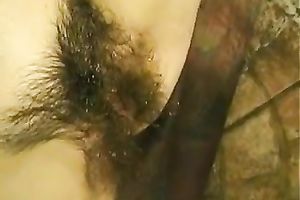 Nerdy milf with curly cum-hole enjoys gangbang and golden rain