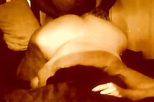 Me driving my dark weenie into a tremendous white caboose