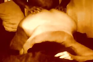 Me driving my dark weenie into a tremendous white caboose