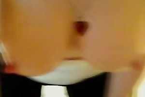 Wonderfully sexy camgirl is playing with her large boobies