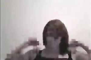 Nice titjob practice of exceedingly breasty dilettante amateur wife on cam