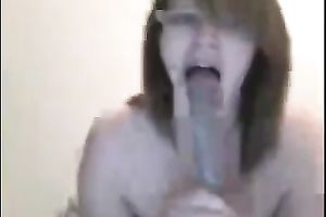 Nice titjob practice of exceedingly breasty dilettante amateur wife on cam