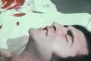 Busty blond with blood on her face sucks a ramrod and takes a ride on it