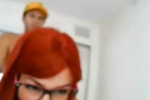 College redhead BBC slut blows my penis and rides me on top