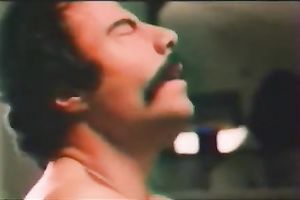 Busty light-haired sweetheart is used from front and rear by two rods