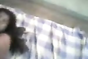 Lascivious Indian girlfriend doesn't mind having sex on webcam