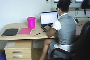 My aweseome berdy playgirl acquires drilled near the computer