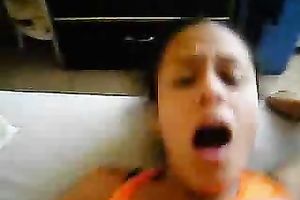 I screwed her in the missionary position after this babe hairless her vagina