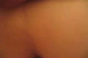 Brunette bitch sucks my knob after from behind anal sex