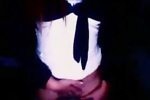 Beautiful eighteen yo blondie flashes her diminutive milk sacks and vagina - cam