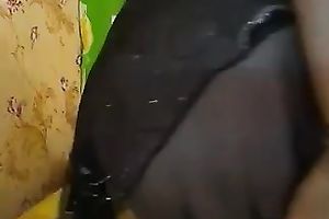 Busty dark brown mama fingers her dark hole and kneads her large meatballs