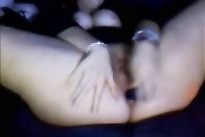 I love to fuck my dark hole with my marital-device in front of my online viewers