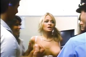 Three light head immodest babes serve one enjoyable penis