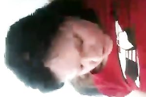 My brunette hair honey watches porn and masturbates