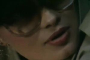 Gorgeous golden-haired head receives team-fucked on the back seat of the car