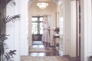 whorish milf greeting her guest after and astonishing sex with her partner