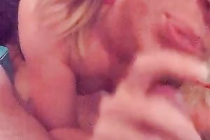 Blonde coed enjoys riding and sucking my ramrod in sexy POV episode