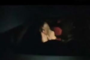 Wild sex in the car with one slutty German party whore