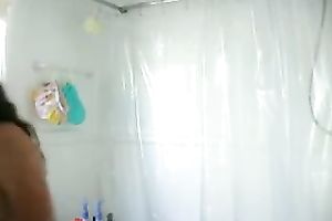 Homemade solo with me washing my bushy pussy and large marangos