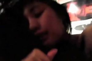 Stunning POV movie scene with an captivating amateur Asian cheating wife engulfing a weenie