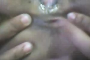 Demonstrating my moist holes close up for the camera