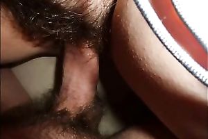 I fuck my wife's bushy snatch in missionary position