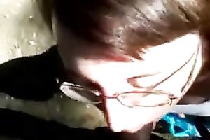 Mature white white lady in glasses is trying a dark penis for the 1st time