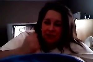 White brunette hair big beautiful woman white lady is greedily blowing my knob on my daybed