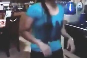 Amateur exotic slut shows her in nature's garb body after dancing indoors