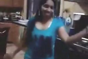 Amateur exotic slut shows her in nature's garb body after dancing indoors