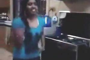 Amateur exotic slut shows her in nature's garb body after dancing indoors