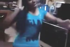 Amateur exotic slut shows her in nature's garb body after dancing indoors