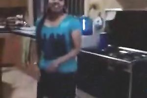 Amateur exotic slut shows her in nature's garb body after dancing indoors