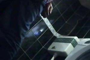 Slutty janitor shows her blow job skills to me in a public restroom