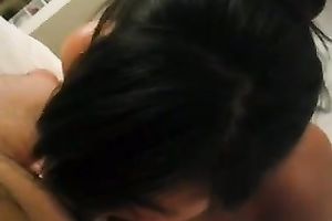Hot and cute Filipino hottie takes big wang in her throat and acquires drilled