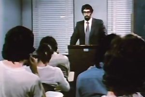 Long haired brunette hair beauty gives great oral stimulation to a sexually excited dude