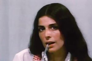 Long haired brunette hair beauty gives great oral stimulation to a sexually excited dude