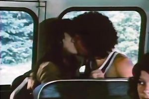 Long haired brunette hair beauty gives great oral stimulation to a sexually excited dude